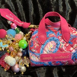 Simply Southern Pink Bag with Multicolor Charms